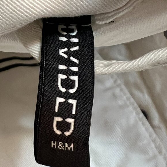 H&M Divided M Ivory Racing Jacket Bomber Varsity Puffer Women Streetwear Y2K - Picture 4 of 8